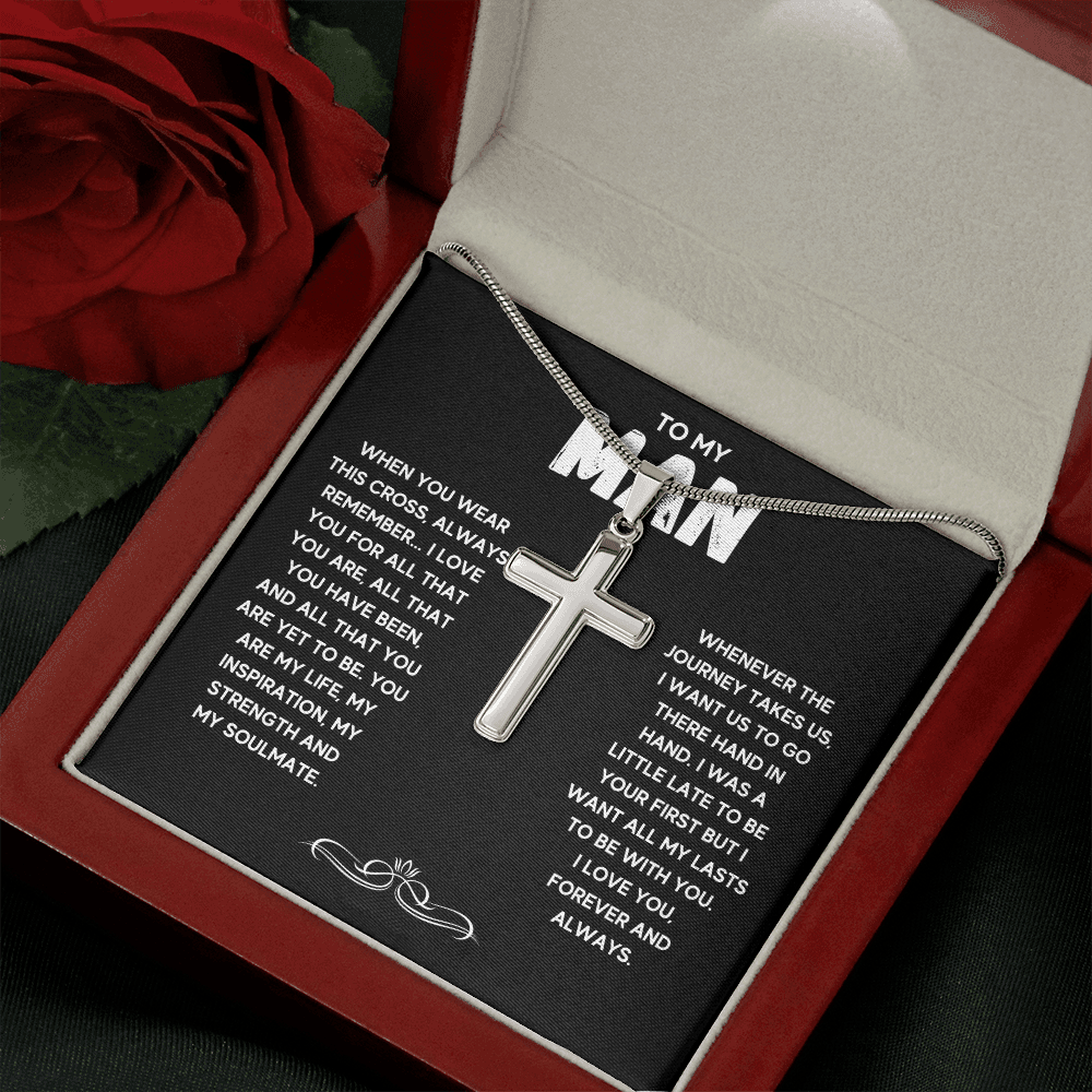 To my man husband boyfriend soulmate, husband necklace from wife, necklace for boyfriend, gift ideas for him, gifts for men - ON CLOUD NINE GIFTS