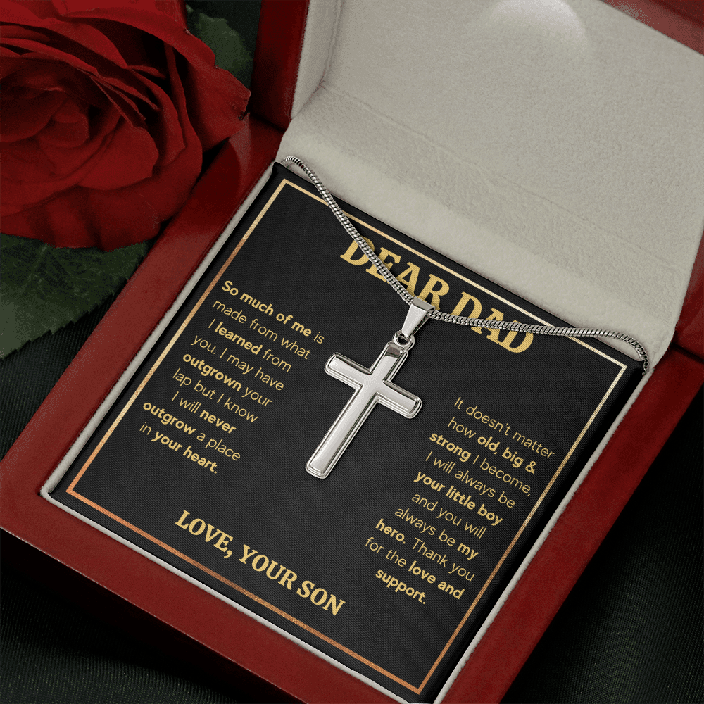 Dad gifts from son, necklace for dad who wants nothing, dad birthday gifts from son, happy birthday dad cross, best dad ever gifts - ON CLOUD NINE GIFTS