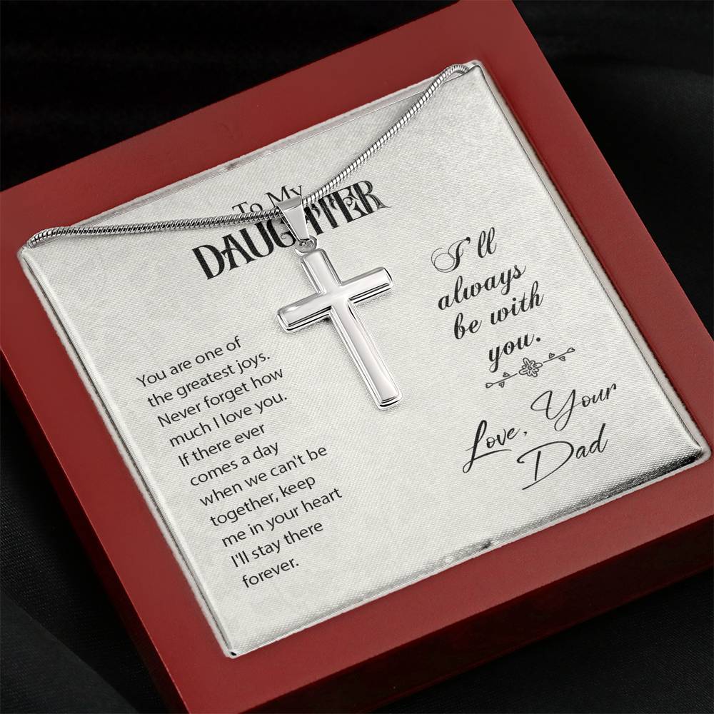 TO MY DAUGHTER "GREATEST JOYS" CROSS NECKLACE GIFT SET - ON CLOUD NINE GIFTS