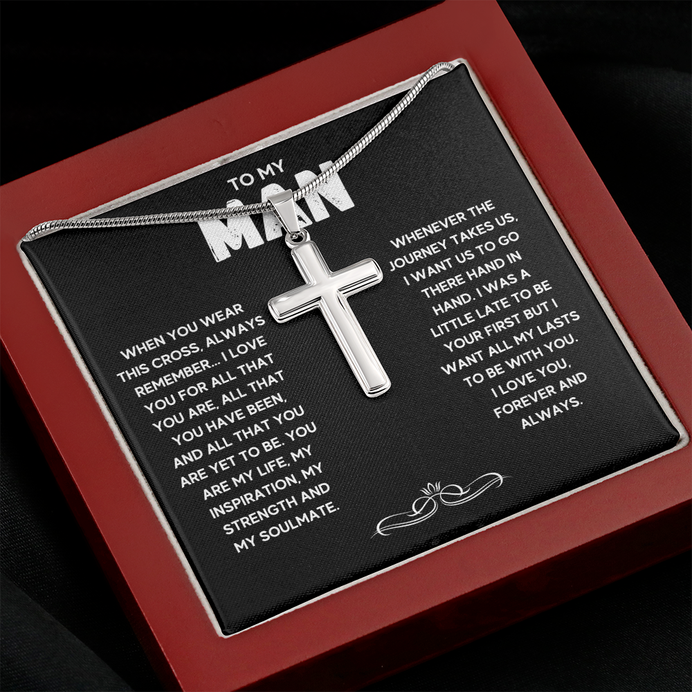 To my man husband boyfriend soulmate, husband necklace from wife, necklace for boyfriend, gift ideas for him, gifts for men - ON CLOUD NINE GIFTS