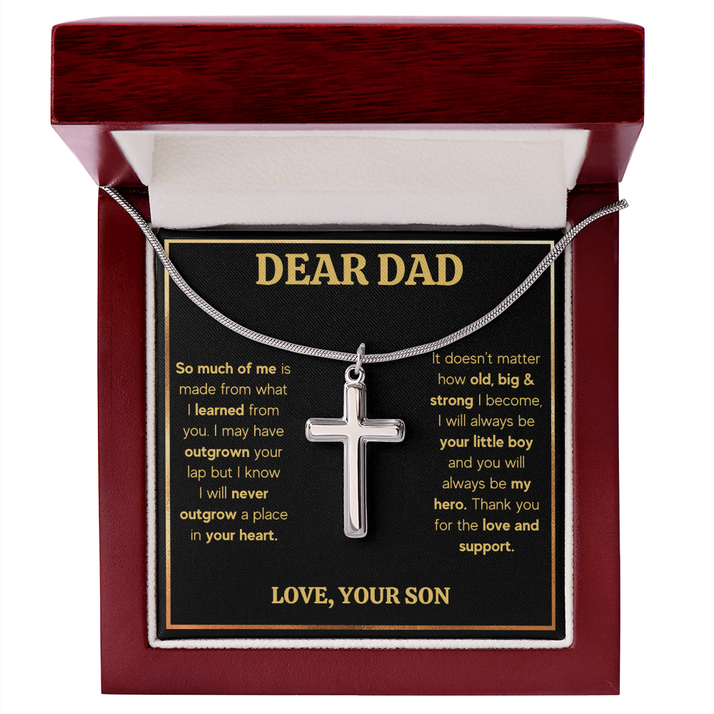 Dad gifts from son, necklace for dad who wants nothing, dad birthday gifts from son, happy birthday dad cross, best dad ever gifts - ON CLOUD NINE GIFTS