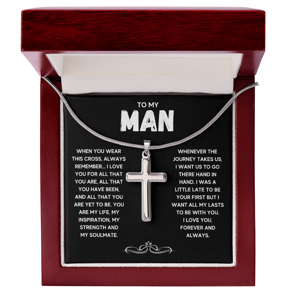 To my man husband boyfriend soulmate, husband necklace from wife, necklace for boyfriend, gift ideas for him, gifts for men - ON CLOUD NINE GIFTS