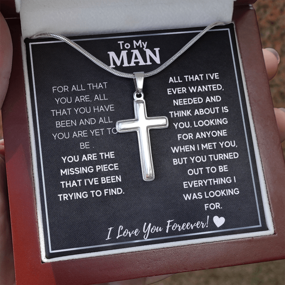 To my man husband boyfriend soulmate, husband necklace from wife, necklace for boyfriend, gift ideas for him, gifts for men - ON CLOUD NINE GIFTS