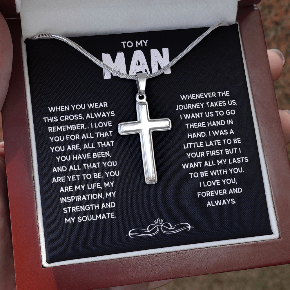 To my man husband boyfriend soulmate, husband necklace from wife, necklace for boyfriend, gift ideas for him, gifts for men - ON CLOUD NINE GIFTS