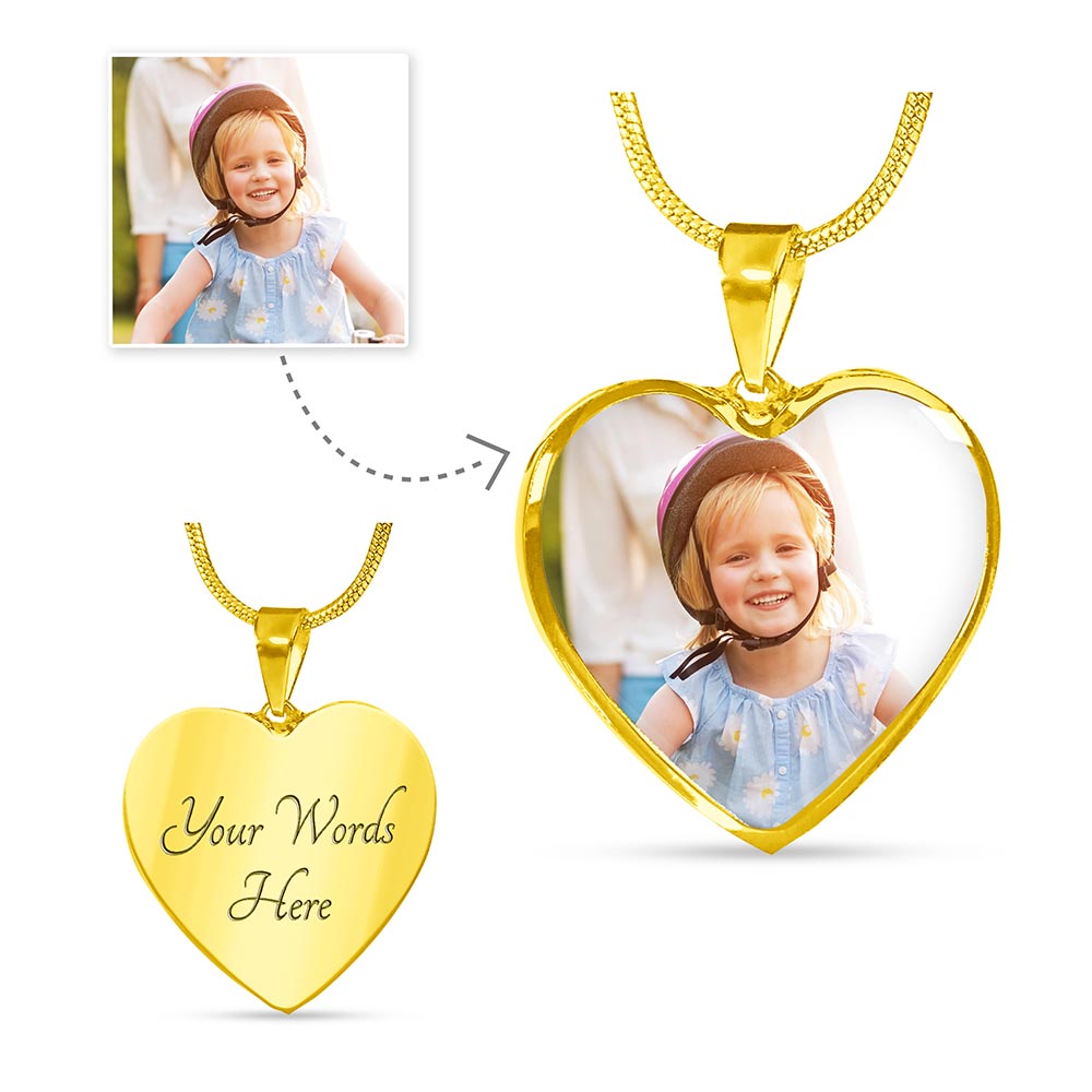 Personalized Photo Heart with Custom Engraving - ON CLOUD NINE GIFTS