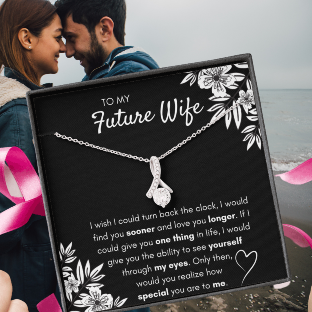TO MY FUTURE WIFE "FIND YOU SOONER" ALLURING BEAUTY NECKLACE GIFT SET - ON CLOUD NINE GIFTS