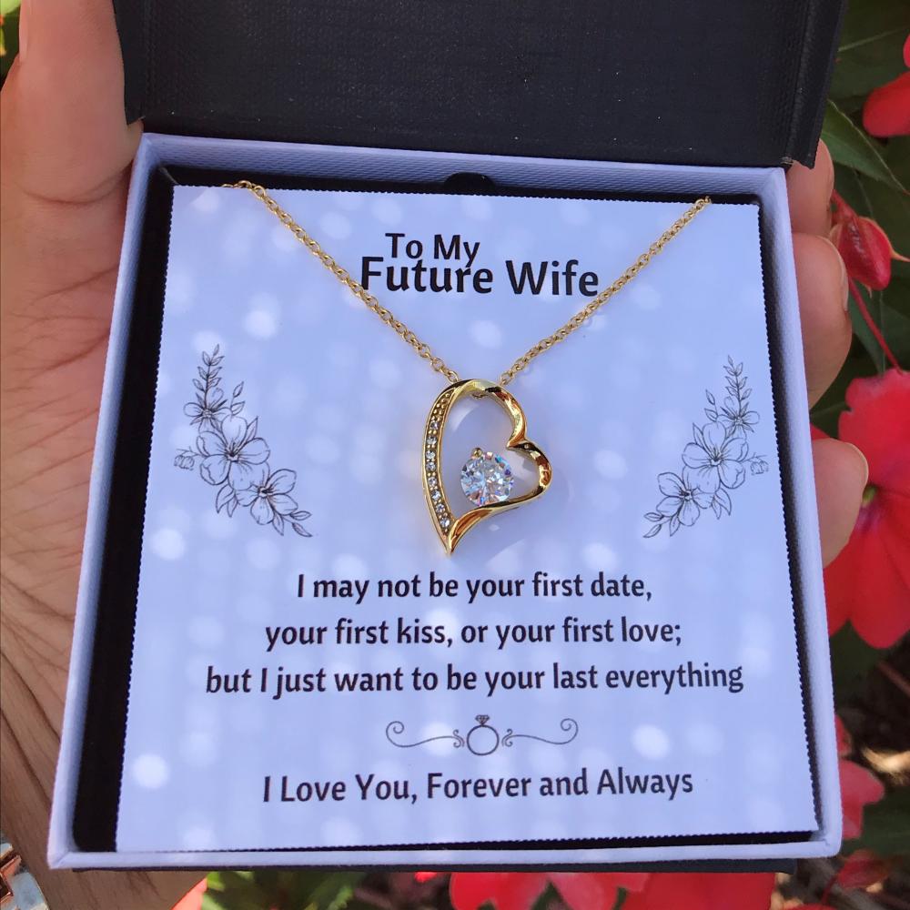 TO MY FUTURE WIFE HEART NECKLACE | MESSAGE CARD | GIFT BOX - ON CLOUD NINE GIFTS