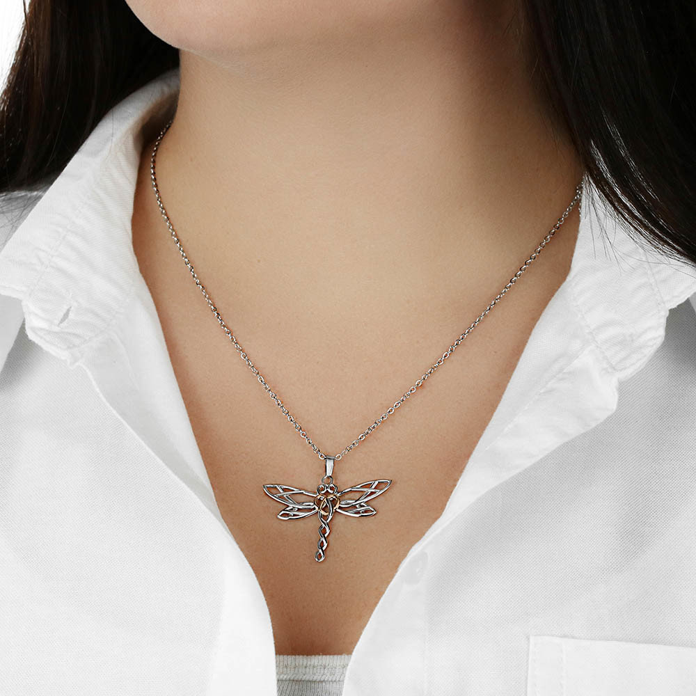 TO MY DAUGHTER FROM DAD "THERE FOR YOU - MY EYES" DRAGONFLY NECKLACE GIFT SET - ON CLOUD NINE GIFTS