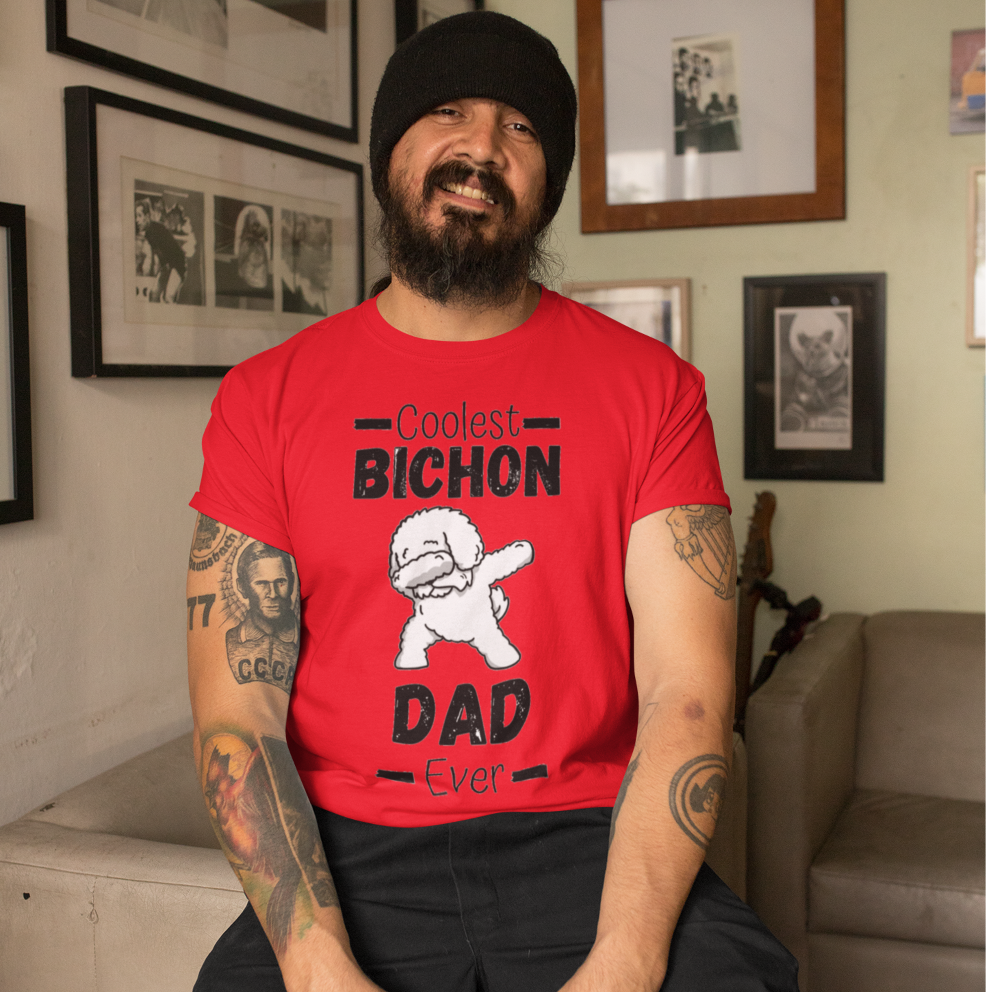 COOLEST BICHON DAD EVER T-SHIRT - ON CLOUD NINE GIFTS