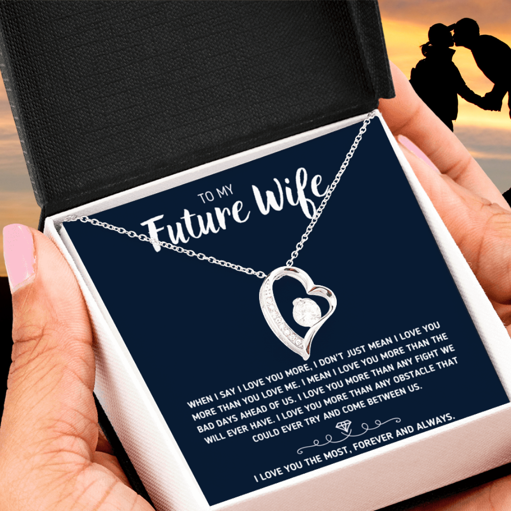 TO MY FUTURE WIFE "LOVE YOU THE MOST" HEART NECKLACE GIFT SET - ON CLOUD NINE GIFTS