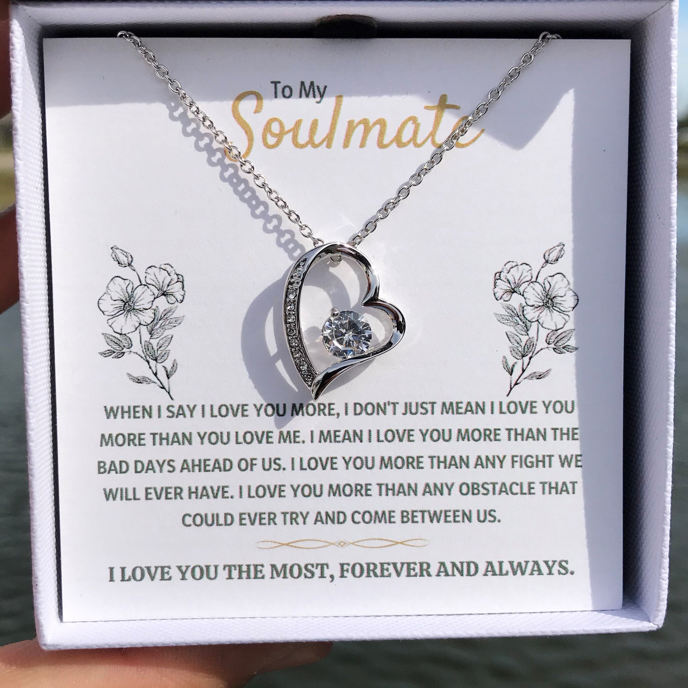 TO MY SOULMATE HEART NECKLACE GIFT SET - ON CLOUD NINE GIFTS