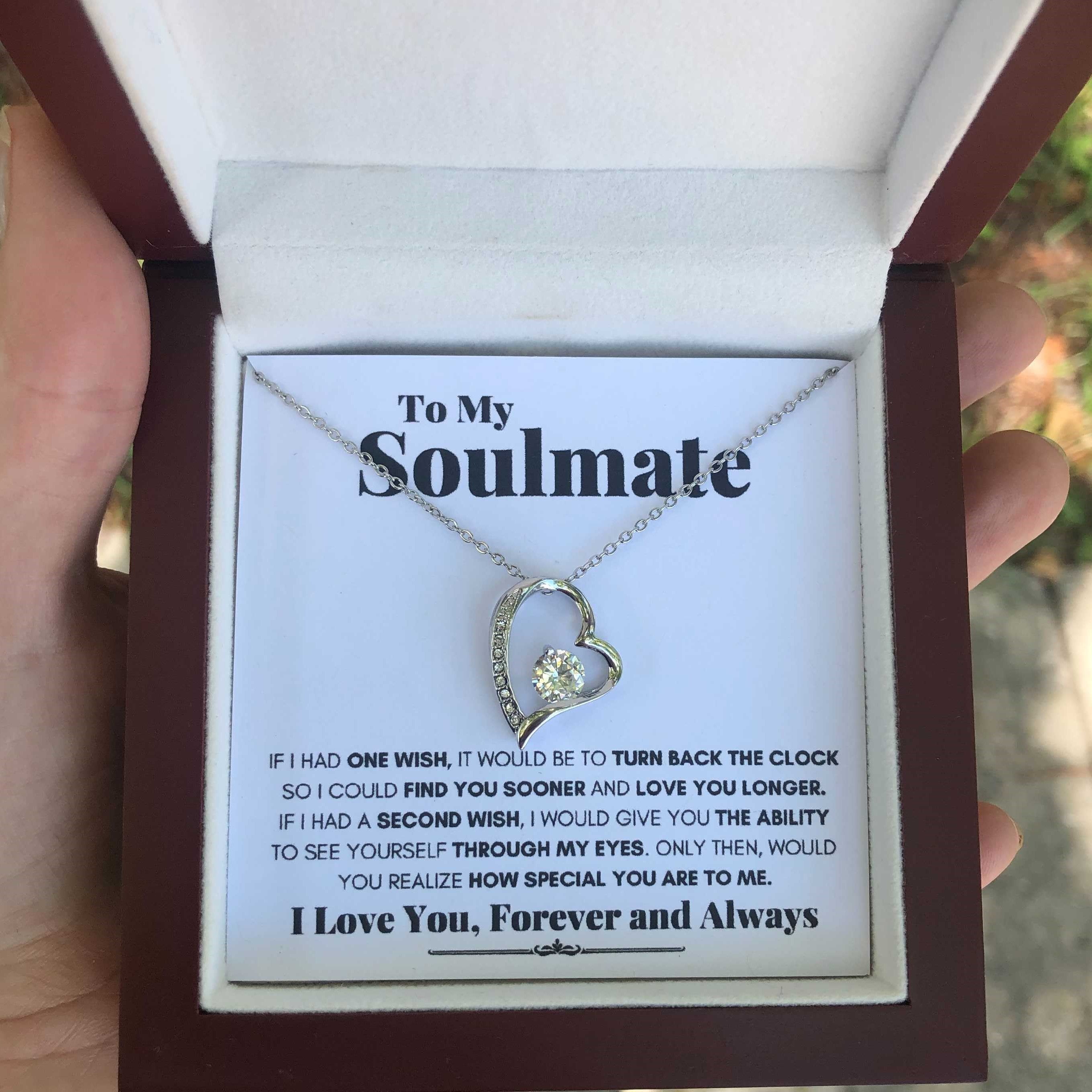 TO MY SOULMATE HEART NECKLACE GIFT SET - ON CLOUD NINE GIFTS