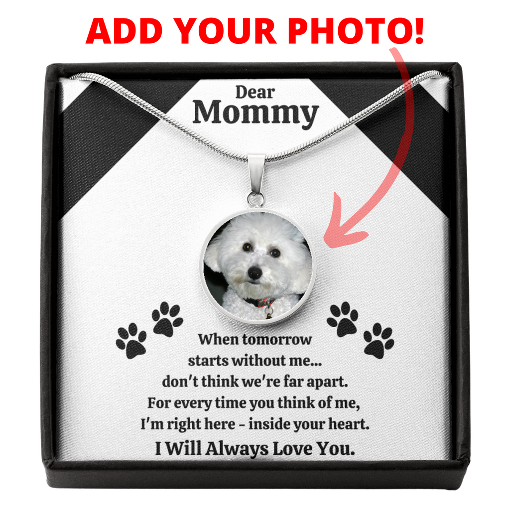 DEAR MOMMY PET REMEMBRANCE NECKLACE GIFT SET - ON CLOUD NINE GIFTS