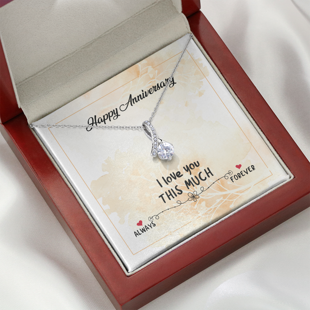 HAPPY ANNIVERSARY "THIS MUCH" ALLURING BEAUTY NECKLACE GIFT SET - ON CLOUD NINE GIFTS